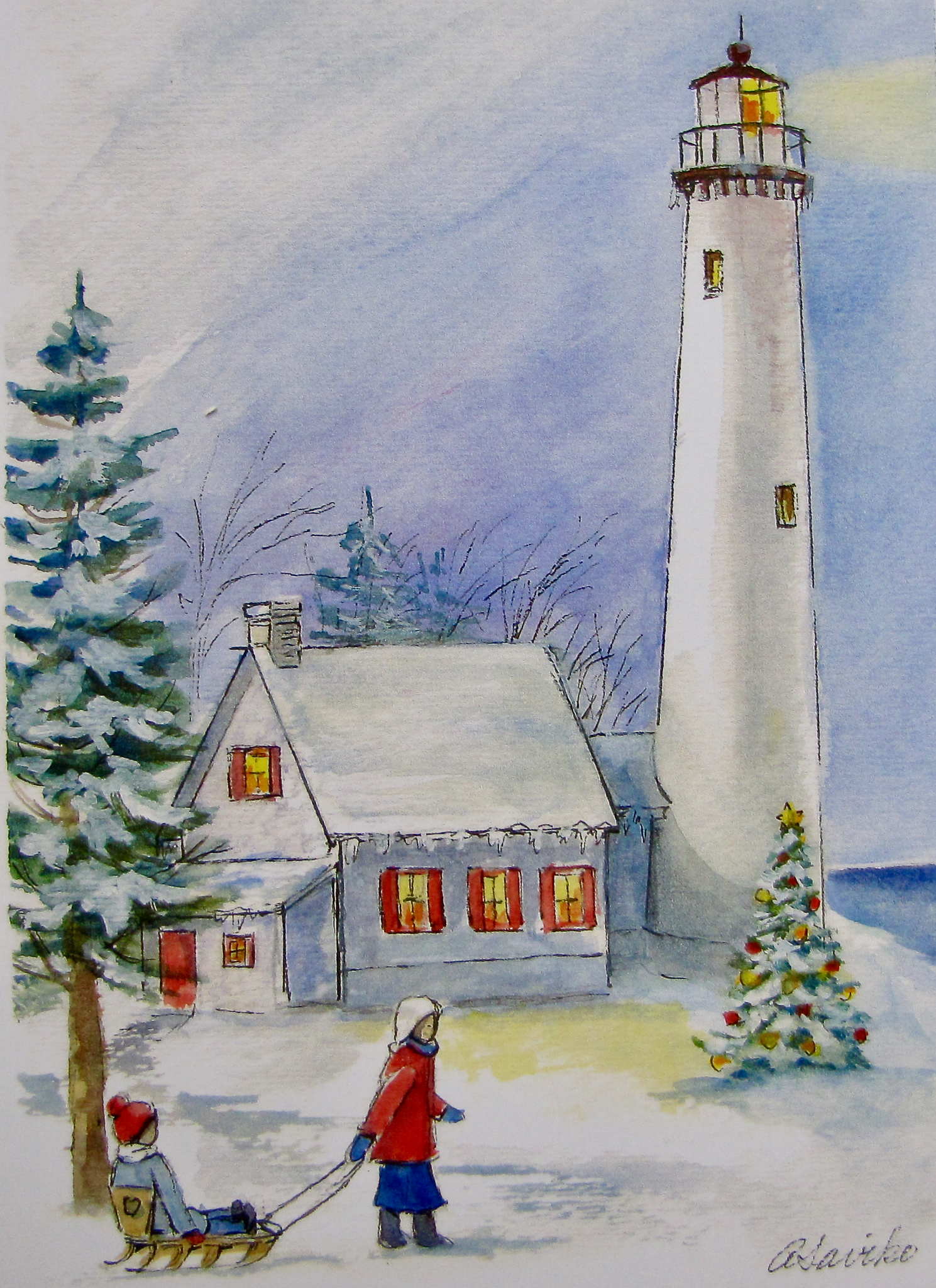Sturgeon Point Christmas Lighthouse